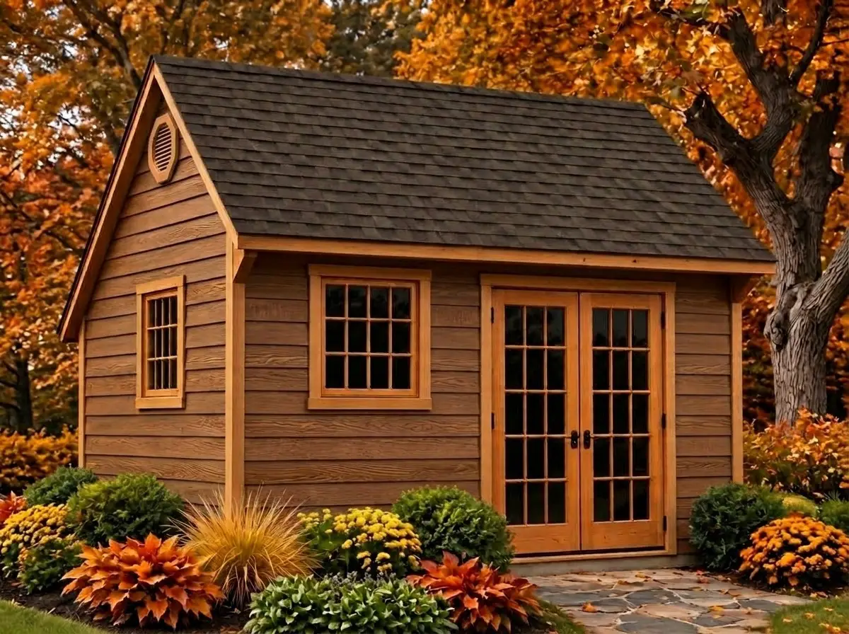 Appalachian shed with LP SmartSide lap siding